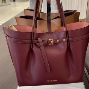 Michael Kors Emilia Large Tote Leather Shoulder Purse Handbag
